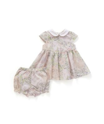 Tartine et Chocolat (Baby&Kids) /タルティーヌ・エ・ショコラ リバティＲｏｓｅＸａｎｔｈｅ（ローズザンジー）ブルマ付きワンピースベビー　１７０２ー７３０９９