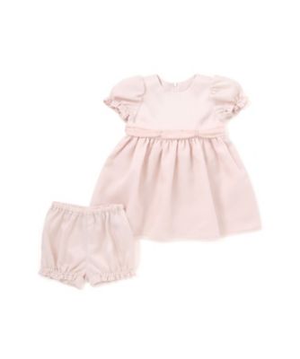 Tartine et Chocolat (Baby&Kids) /タルティーヌ・エ・ショコラ シルデューサテン×オーガンジー パールベルト ブルマ付き ドレス ベビー 1702ー75518