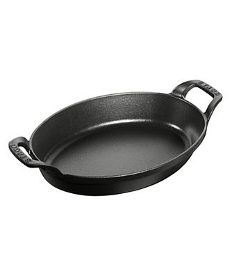 ＜三越伊勢丹/公式＞ STAUB/ストウブ オーバルスタッカブルデイッシュ24cm ブラック スキレット・フライパン【三越伊勢丹/公式】