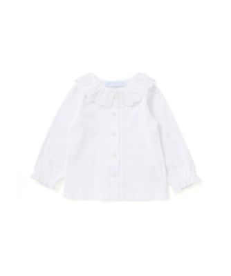 Tartine et Chocolat (Baby&Kids) /タルティーヌ・エ・ショコラ スカラップ襟レースブラウス ベビー 1706-75017