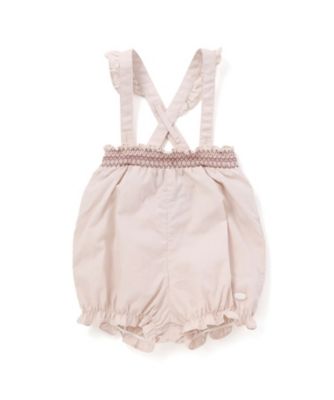 Tartine et Chocolat (Baby&Kids) /タルティーヌ・エ・ショコラ シーチングスモッキング肩ひも付きブルマ　１７１０８１００８