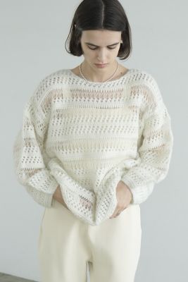 CLANE☆SHEER BORDER MOHAIR KNIT 楽天市場】CLANE(クラネ) SHEER BORDER MOHAIR KNIT シアー