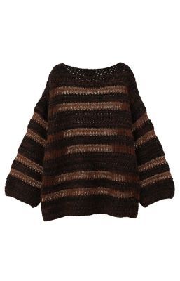 SHEER BORDER MOHAIR KNIT | CLANE (Women