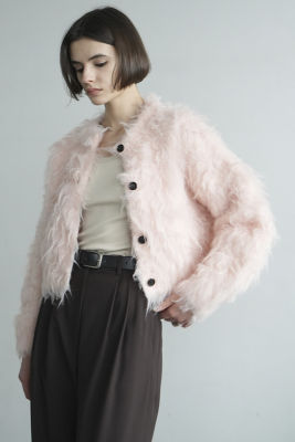 ＜CLANE (Women)＞ＳＨＡＧＧＹ　ＳＨＯＲＴ　ＫＮＩＴ　ＣＡＲＤＩＧＡＮ