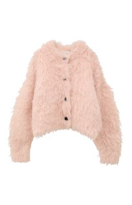 SHAGGY SHORT KNIT CARDIGAN | CLANE