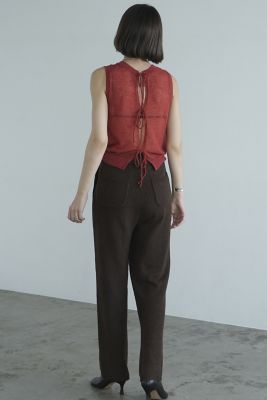 Ｗ　ＦＡＣＥ　ＳＨＥＥＲ　ＲＩＢＢＯＮ　ＫＮＩＴ　ＴＯＰＳ