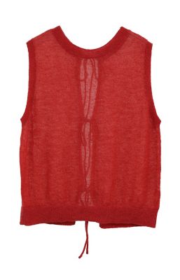Ｗ　ＦＡＣＥ　ＳＨＥＥＲ　ＲＩＢＢＯＮ　ＫＮＩＴ　ＴＯＰＳ