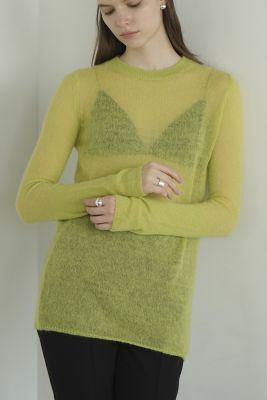 ＜CLANE (Women)＞ＧＲＡＤＡＴＩＯＮ　ＳＬＥＥＶＥ　ＭＯＨＡＩＲ　ＫＮＩＴ　ＴＯＰＳ