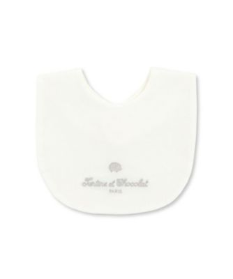 ＜Tartine et Chocolat (Baby&Kids) ＞６０／１スーピマバイオシルスムースロゴ刺しゅうスタイ　１７１４－７０５６１
