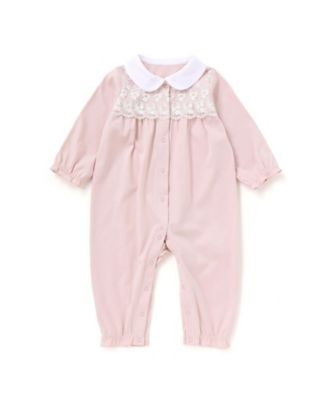 Tartine et Chocolat (Baby&Kids) /タルティーヌ・エ・ショコラ 襟付きレースカバーオール ベビー 1717-75042