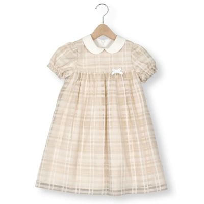 ＜Tartine et Chocolat (Baby&Kids) ＞麻チェックワンピース