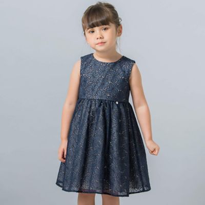 ＜Tartine et Chocolat (Baby&Kids) ＞シフォンラメ刺しゅう花柄ドレス