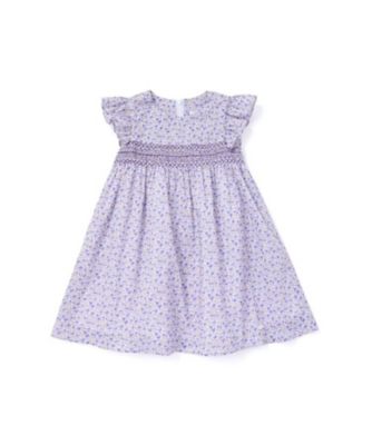 ＜Tartine et Chocolat (Baby&Kids) ＞リバティ（ＡｒａｌｉａＰａｎｓｙ）タナローンスモッキングワンピース　　１７２１－７１５０４
