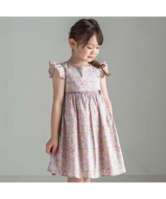 Bonpoint ワンピース 140 10a 花柄 リバティ リビー フリル リバティ（SweetPeaLeaf）プリントタナローン袖フリル