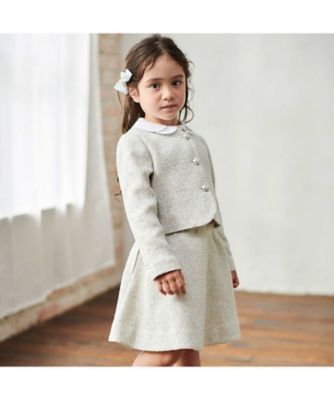 ラメ入りツイードジャケットスカートセットアップ 172280505