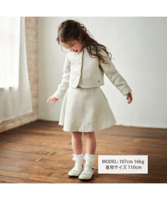 ラメ入りツイードジャケットスカートセットアップ 172280505