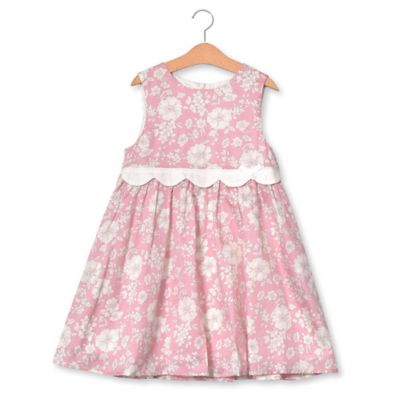 ＜Tartine et Chocolat(Baby&Kids) ＞サテンフラワープリントスカラップジャンパースカート