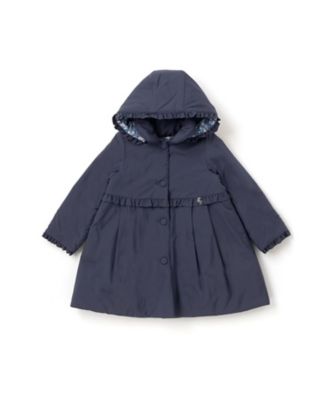 Tartine et Chocolat (Baby & Kids) /タルティーヌ・エ・ショコラ 裏リバティ(Leila)中綿フード付きコート 1724ー77503 ネイビー アウター【三越伊勢丹/公式】