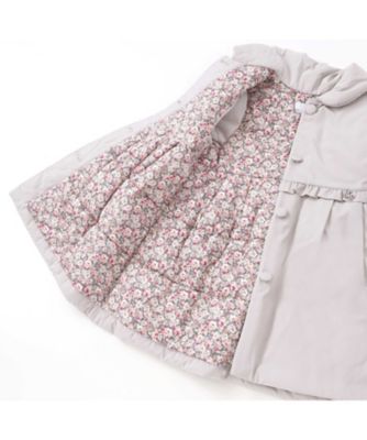 裏リバティ（Leila）中綿フード付きコート 1724ー77503