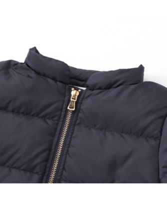 スカラップタフタフード付きダウンコート 1724ー77514