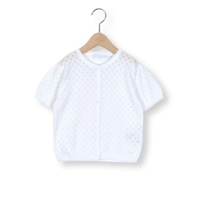 ＜Tartine et Chocolat (Baby&Kids) ＞半袖コットンセーターカーディガン　
