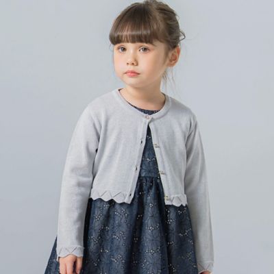 ＜Tartine et Chocolat(Baby&Kids) ＞ラメセーターボレロカーディガン