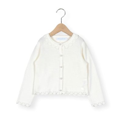 ＜Tartine et Chocolat (Baby&Kids) ＞柄編みスカラップセーターカーディガン