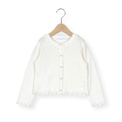 ＜Tartine et Chocolat(Baby&Kids) ＞柄編みスカラップセーターカーディガン