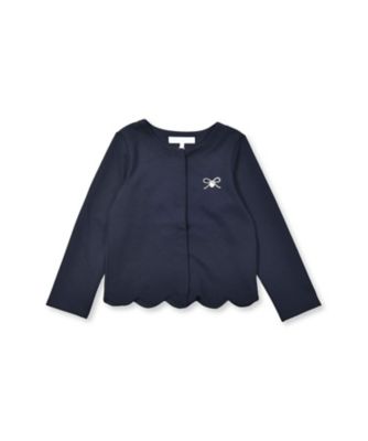 ＜Tartine et Chocolat(Baby&Kids) ＞ストレッチポンチ裾スカラップカーディガン　１７２５－６６０６３