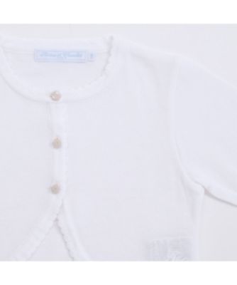 ロゴ刺しゅう入りボレロカーディガン　１７２５－７０５５２