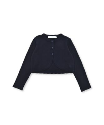 ロゴ刺しゅう入りボレロカーディガン　１７２５－７０５５２