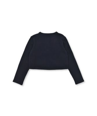 ロゴ刺しゅう入りボレロカーディガン　１７２５－７０５５２