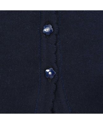 ロゴ刺しゅう入りボレロカーディガン　１７２５－７０５５２