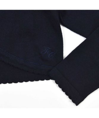 ロゴ刺しゅう入りボレロカーディガン　１７２５－７０５５２