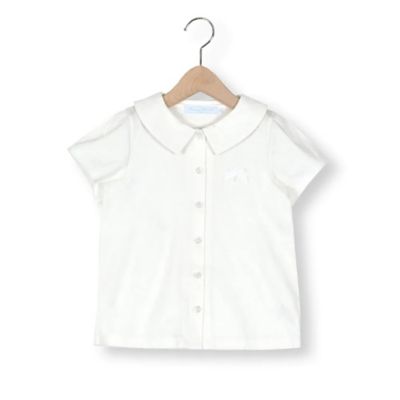 ＜Tartine et Chocolat (Baby&Kids) ＞胸リボンバイオシルケット　スムースブラウス