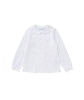 ＜Tartine et Chocolat (Baby&Kids) ＞バイオシルスムース襟レースリボンブラウス　１７２６ー７６０５４