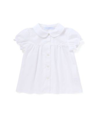 ＜Tartine et Chocolat (Baby&Kids) ＞シャンブレー襟付きパフスリーブブラウス　１７２６８１０３８
