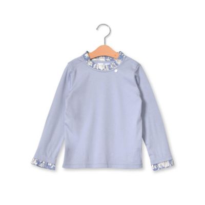 ＜Tartine et Chocolat (Baby&Kids) ＞サテンフラワープリントフリルトレーナー