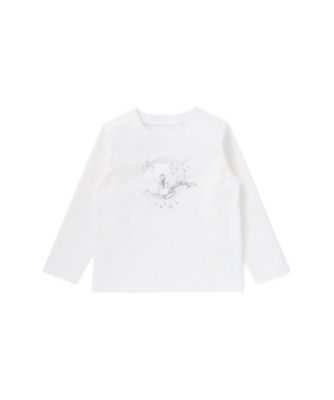 ＜Tartine et Chocolat (Baby&Kids) ＞星空お月さまプリント刺しゅう長袖トレーナー　１７２７ー７７０３４