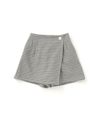 ＜Tartine et Chocolat (Baby&Kids) ＞千鳥チェック柄ラップ風スカパン　１７３０ー７６０２６