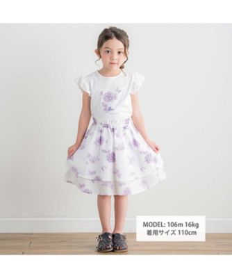 オーガニックコットンフラワープリントスカート　１７３１－７２０１２