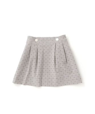 ＜Tartine et Chocolat (Baby&Kids) ＞チェックフロッキードットスカート　１７３１ー７７０１７