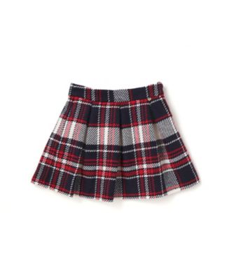 ＜Tartine et Chocolat (Baby&Kids) ＞ウールチェックフロントタックスカート　１７３１ー７９０１９