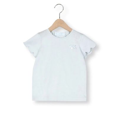 ＜三越伊勢丹/公式＞ Tartine et Chocolat(Baby & Kids) /タルティーヌ・エ・ショコラ スカラップ袖天竺 半袖Tシャツ ブルー トップス【三越伊勢丹/公式】