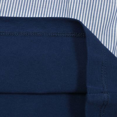 先染めコットンストライプ半袖Ｔシャツ