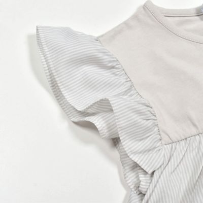 先染めコットンストライプ半袖Ｔシャツ