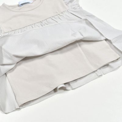 先染めコットンストライプ半袖Ｔシャツ