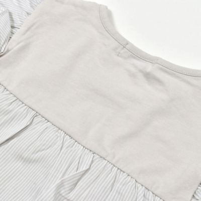 先染めコットンストライプ半袖Ｔシャツ