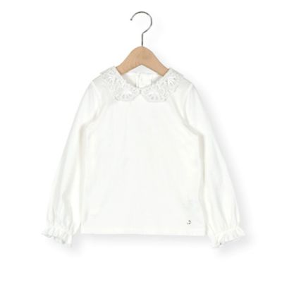 ＜Tartine et Chocolat(Baby&Kids) ＞ソフトベア天竺襟レース長袖Ｔシャツ