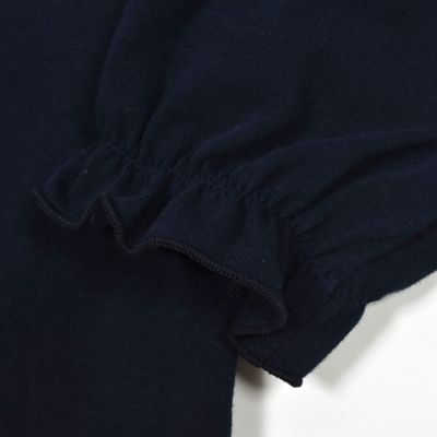 ソフトベア天竺襟レース長袖Ｔシャツ